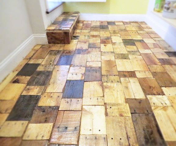 Creating a DIY Pallet Wood Floor With Free Wood