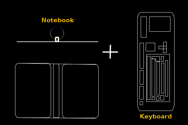 Full Sized Keyboard in a Notebook (3 Ring Binder not a laptop)