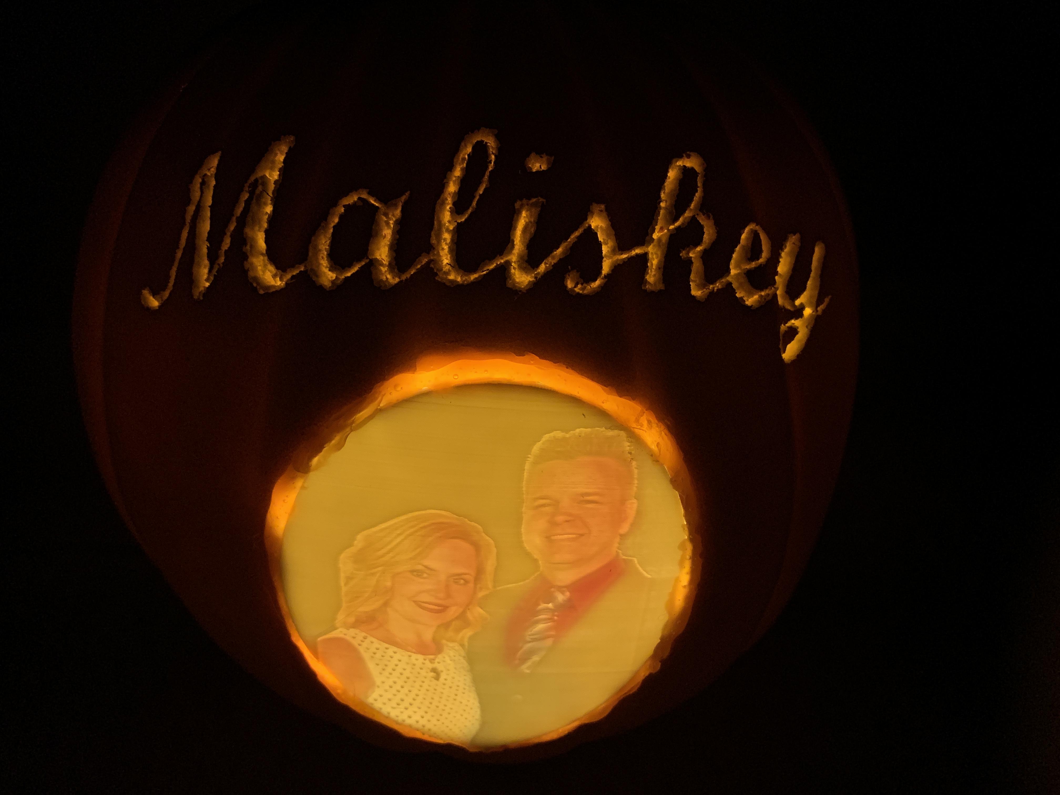 3D Printed Lithophane in Foam Jack O' Lantern