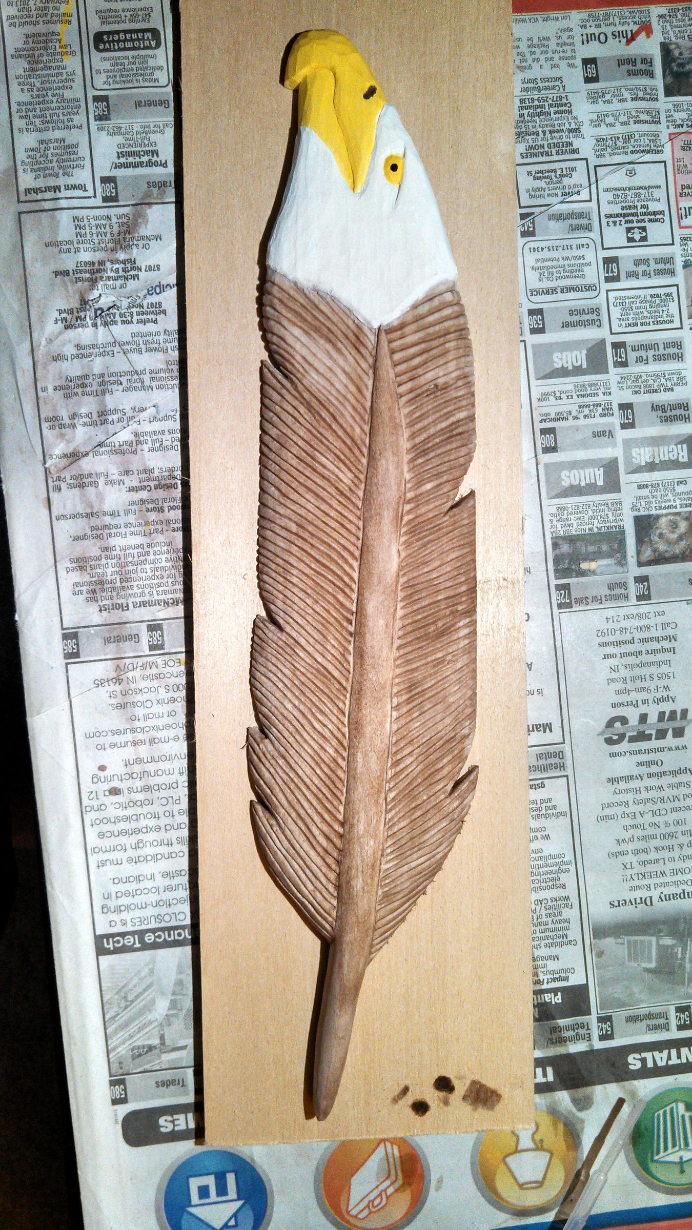 Carving a Eagle Feather