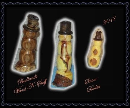 Lathe Turned Wooden Snowman