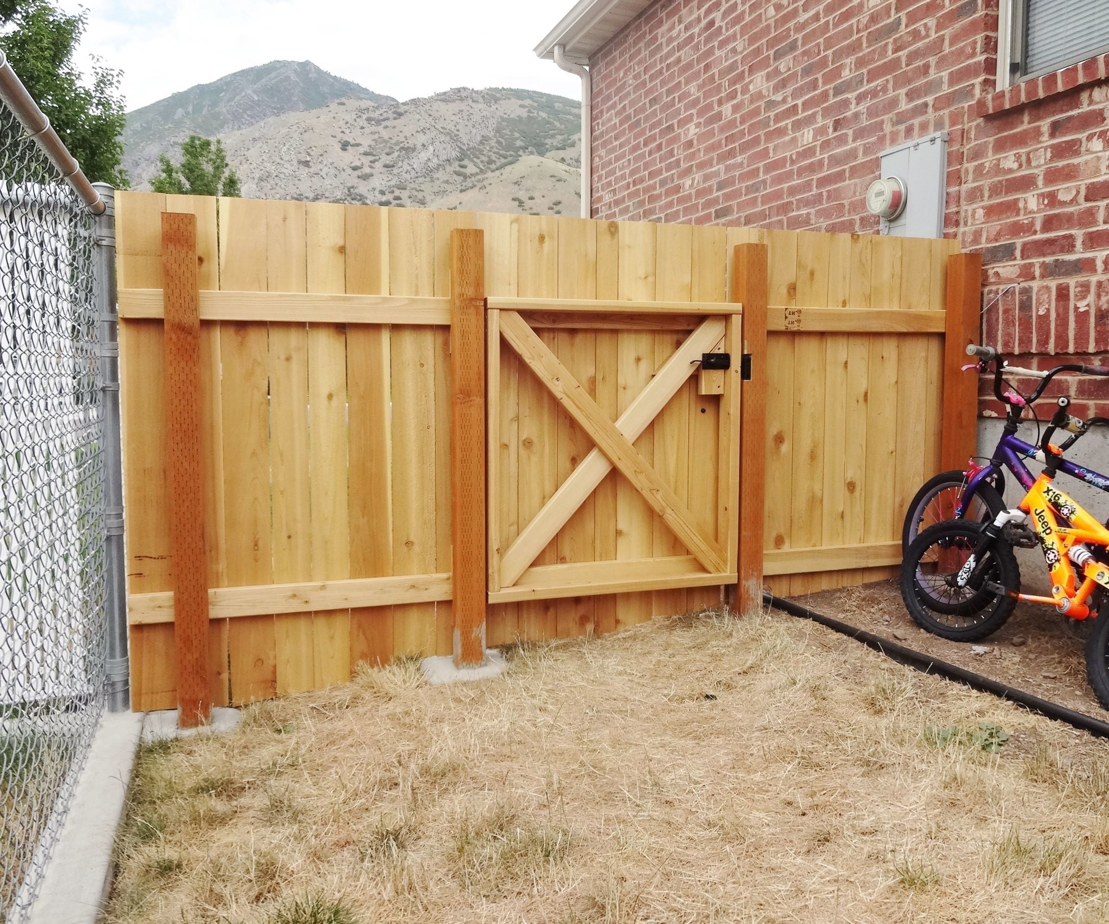 wooden fence gate