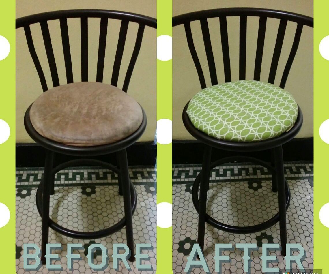 Chair Upholstery 101 / Chair Makeover: HGTV Home Citron Fabric