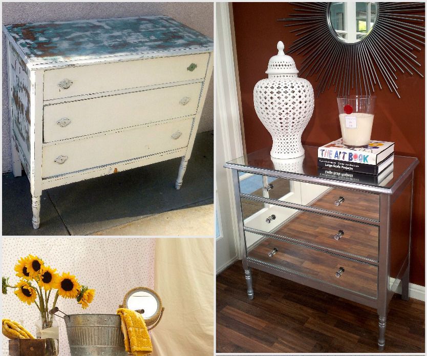 DIY Mirrored Dresser
