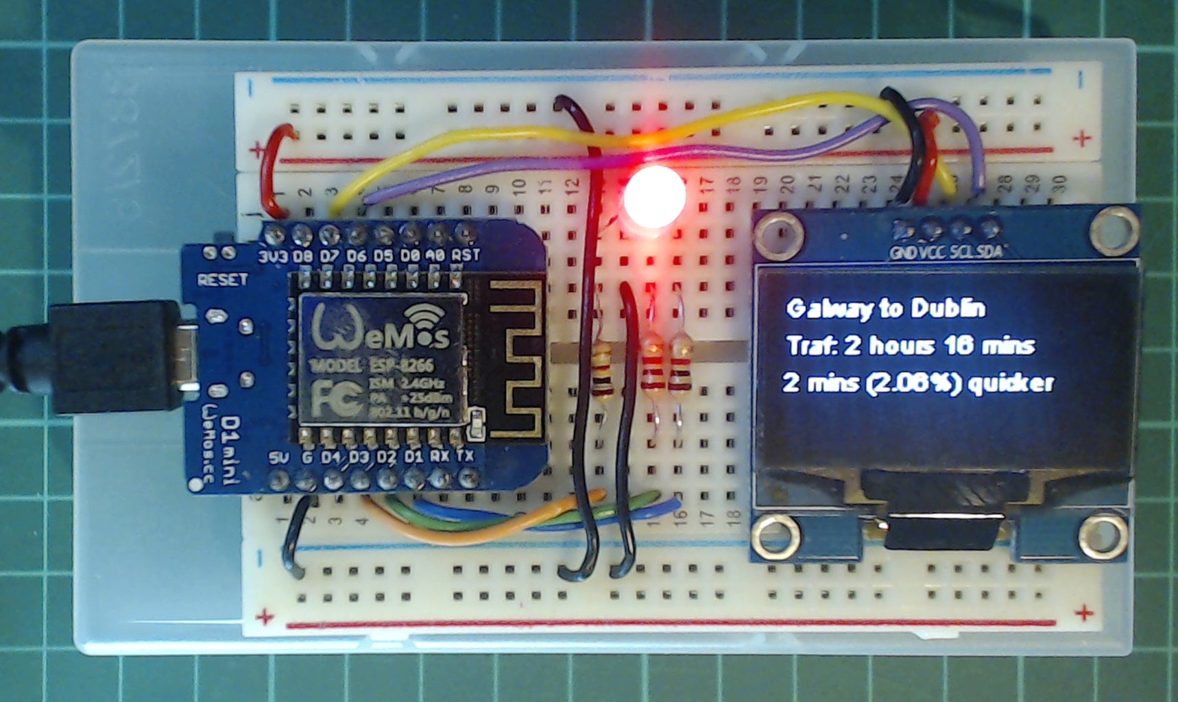 Arduino Traffic Display Using Google Maps API : 5 Steps - Instructables