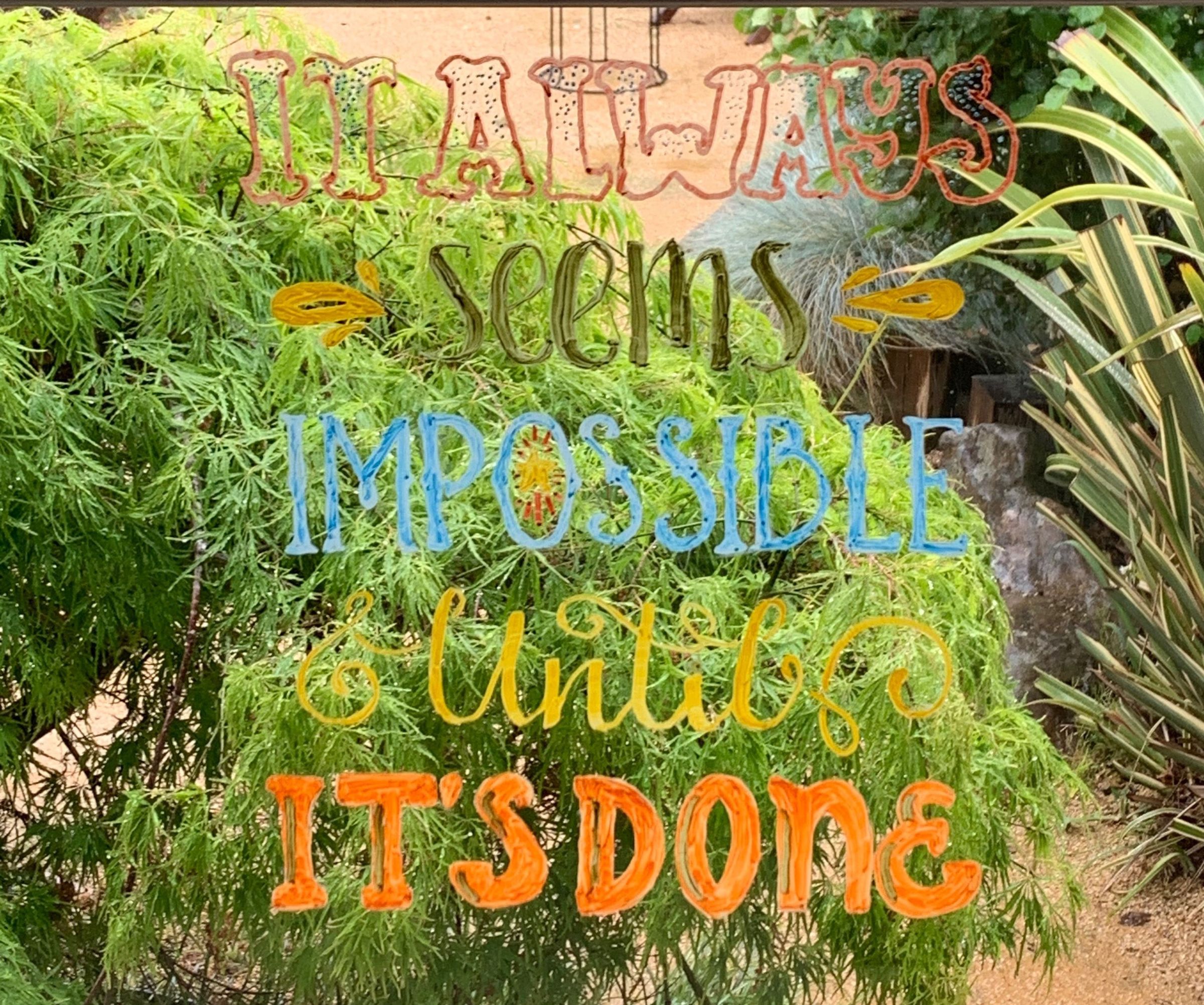 Hand Lettering on Glass