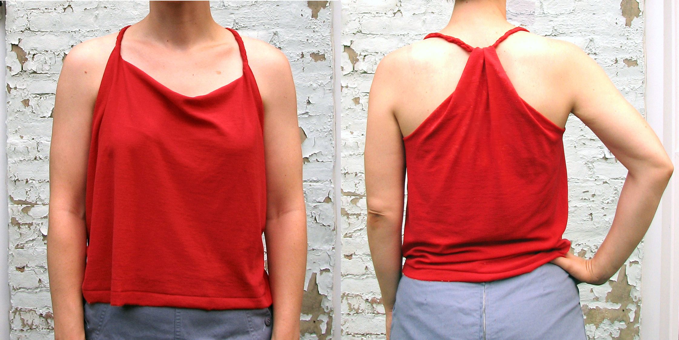 Braided Racerback Tank From a Tshirt