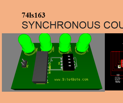 3D 4-bit Synchronous Counter - Multisim