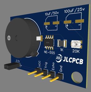 Handmade Ultrasonic Sensor Circuit (JLCPCB)