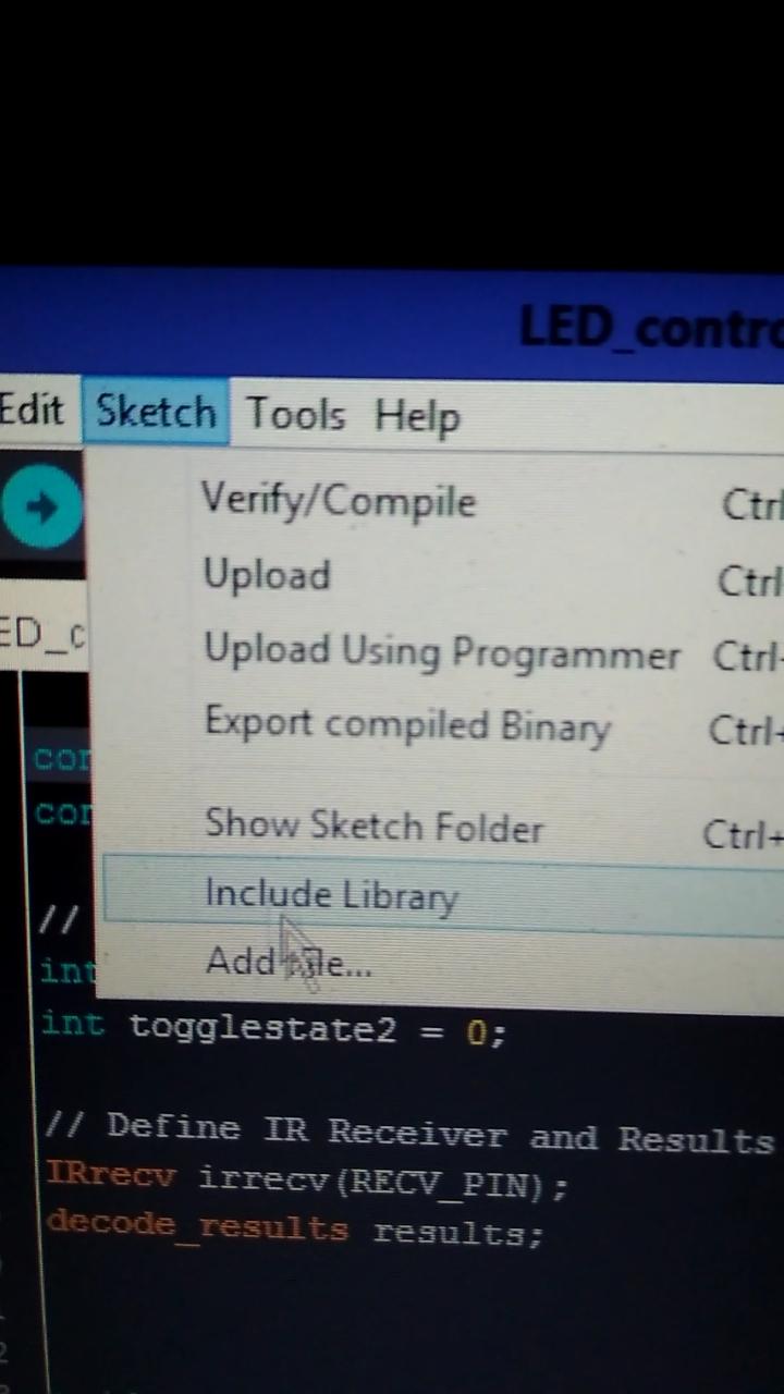 Install IR Remote Library