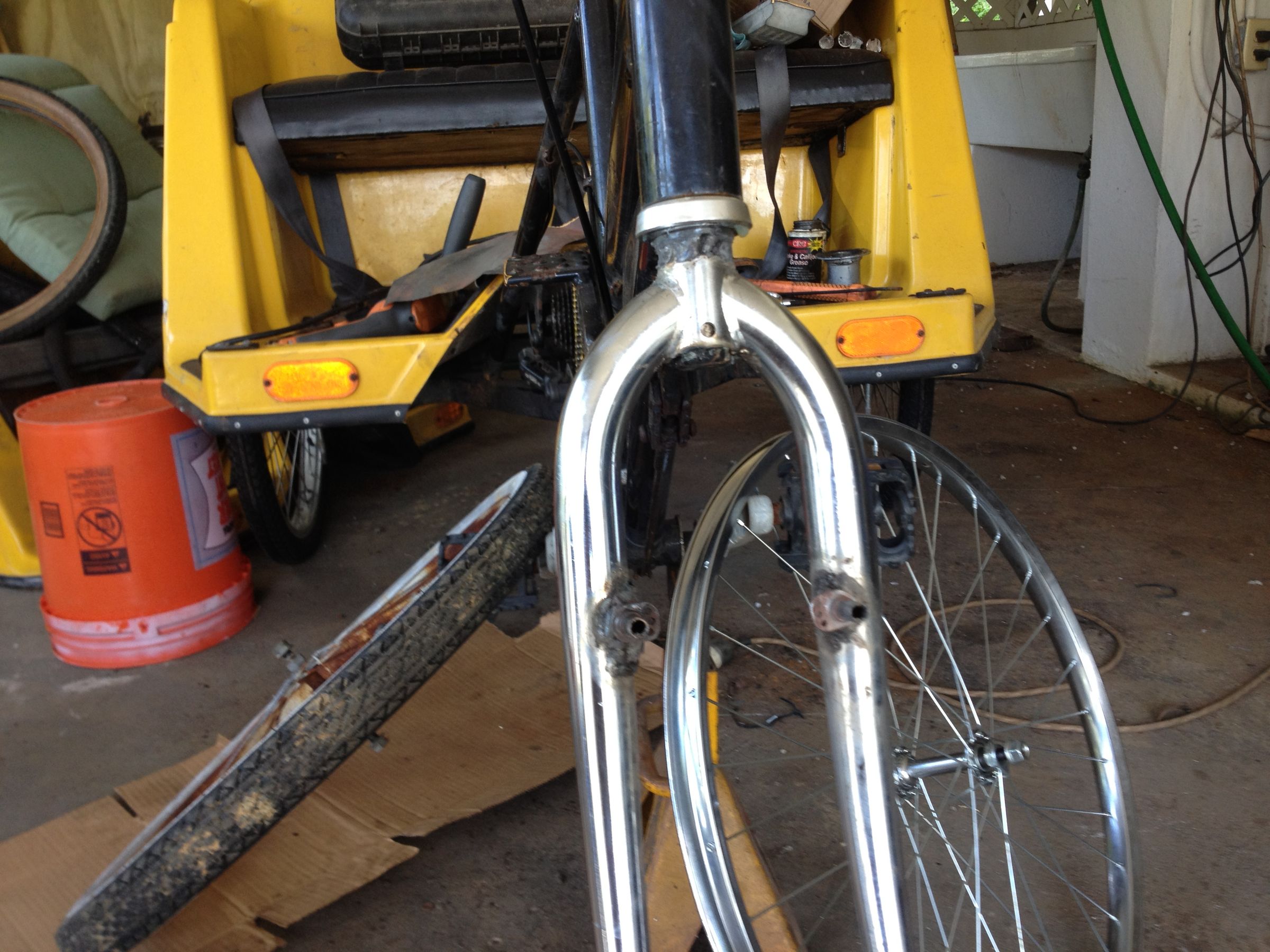 Repairing Bent Bicycle Forks for Pedicabs