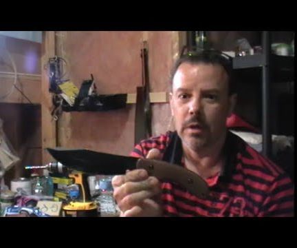 New Wood Handle on to Kabar Potbelly Knife.