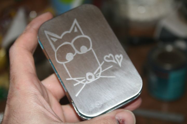 Etched Minty Valentines Candy Box