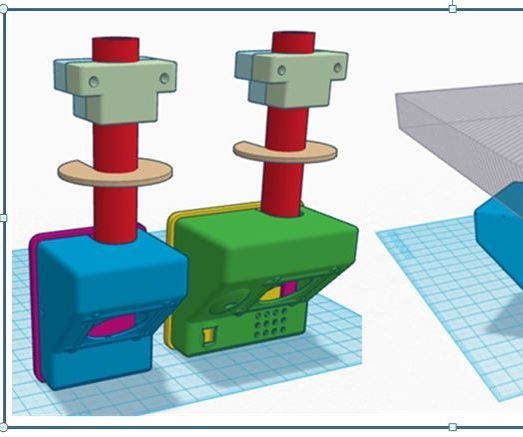 Ceiling mounted, 3D printed family of housings for home automation sensors (PIR, Infra-Red remore control, light intensity sensor and buzzer)