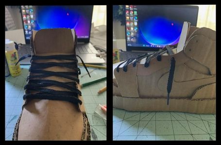 Cardboard Air Jordan 1s Mids That Glow in the Dark : 11 Steps (with ...