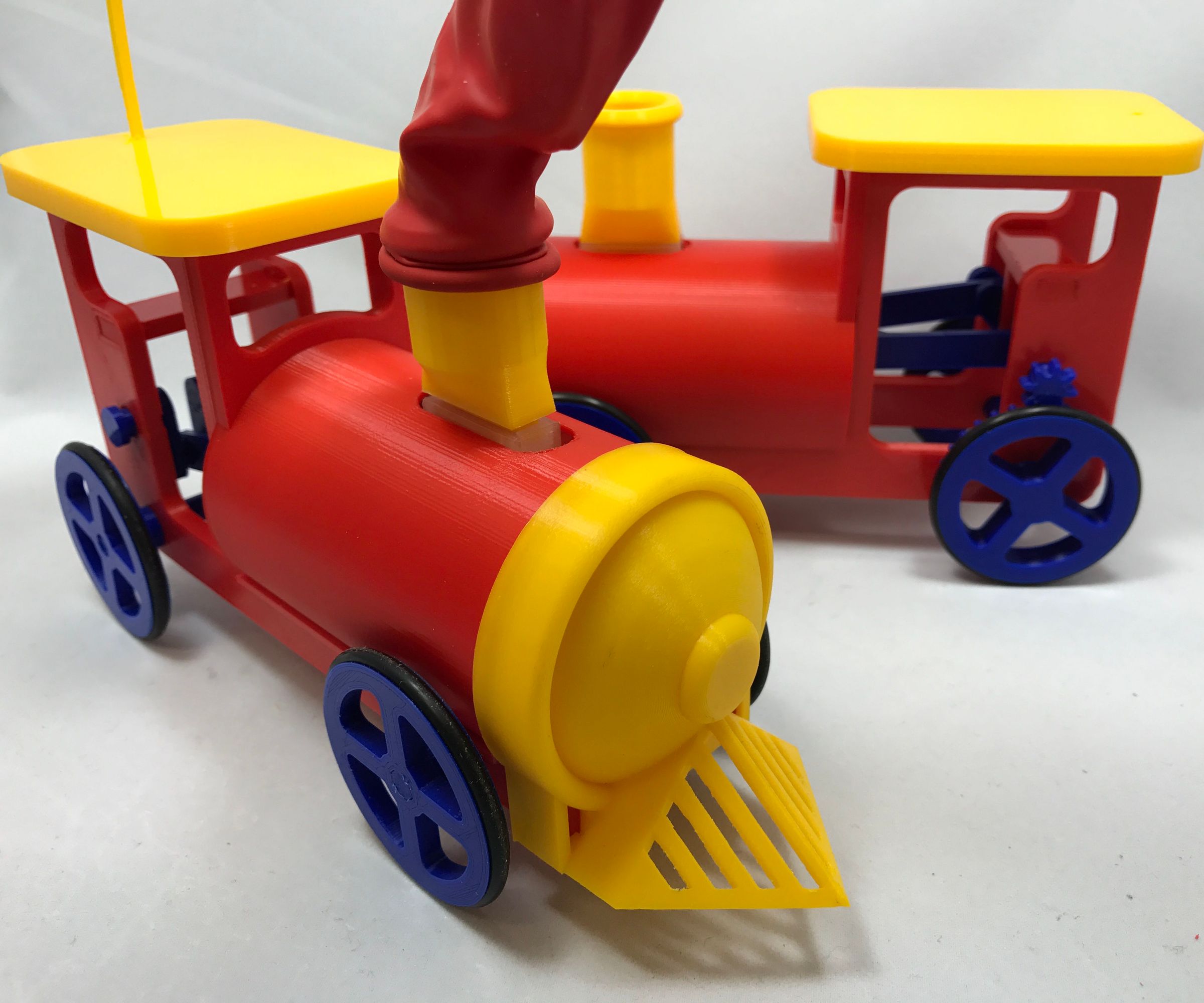 Balloon Powered Single Cylinder Air Engine Toy Train