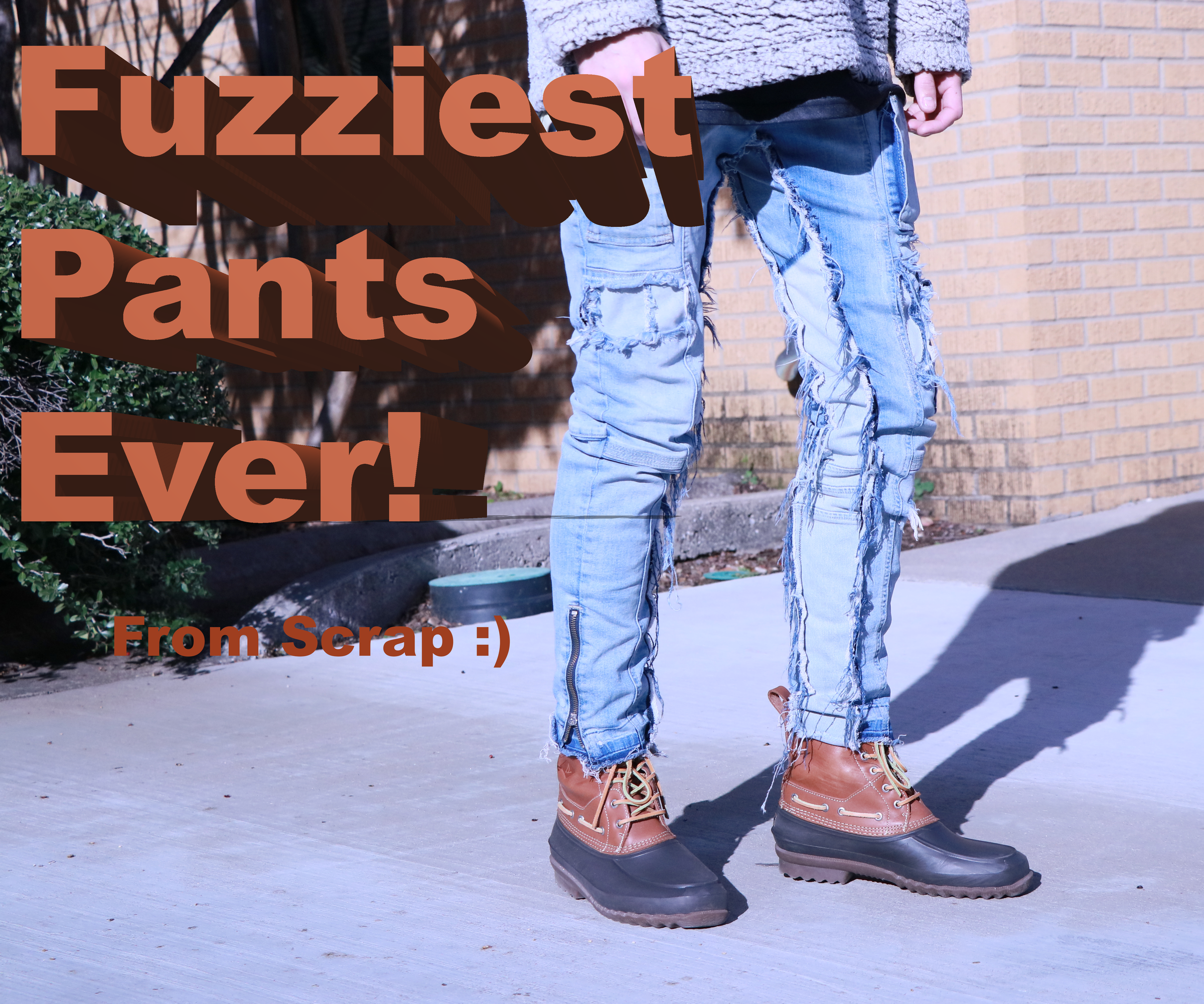 Making Fuzzy Jeans From Scrap Fabric