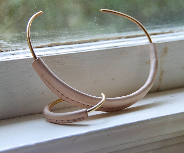 Leather Wrapped Brass Jewelry