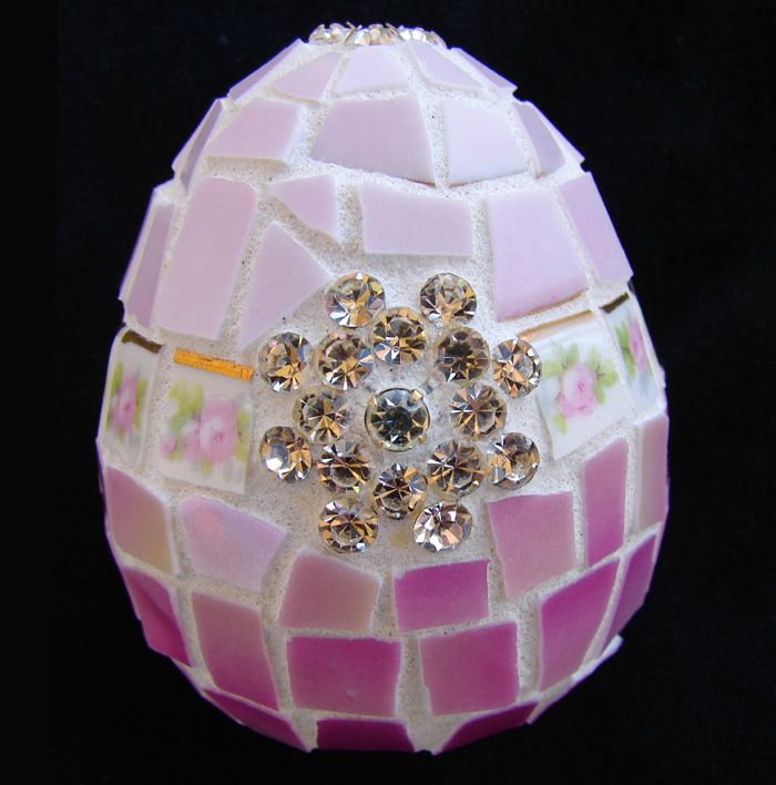 Jeweled Mosaic Faberge Style Egg, My Version-