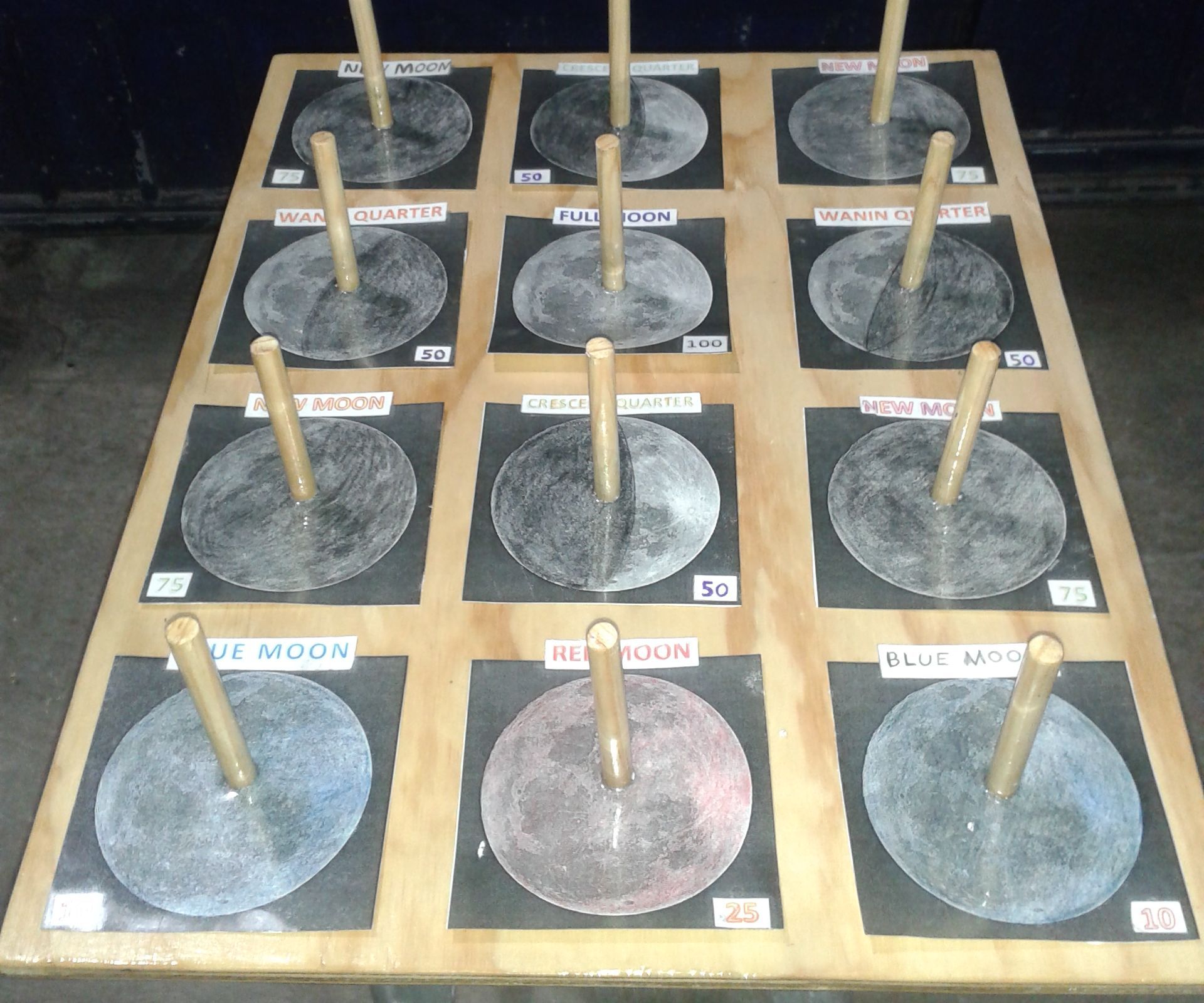 Tablero ¡Atrapa Tu Fase Lunar! / Game Board Trap Your Own Moon Phase!!!