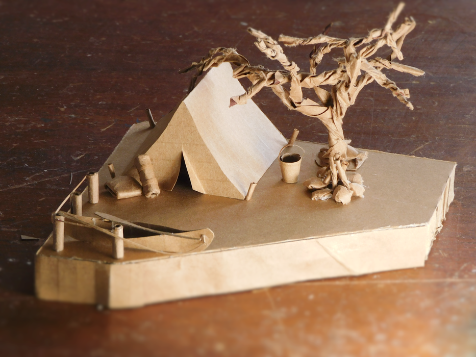 Beutifull Camping Diorama With Tent and an Oak Tree (11 Steps)