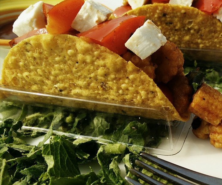 Baby Corns Cheese Veg Tacos