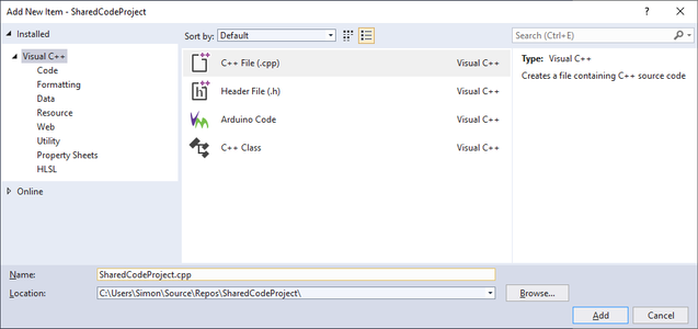 Create Shared Project Code