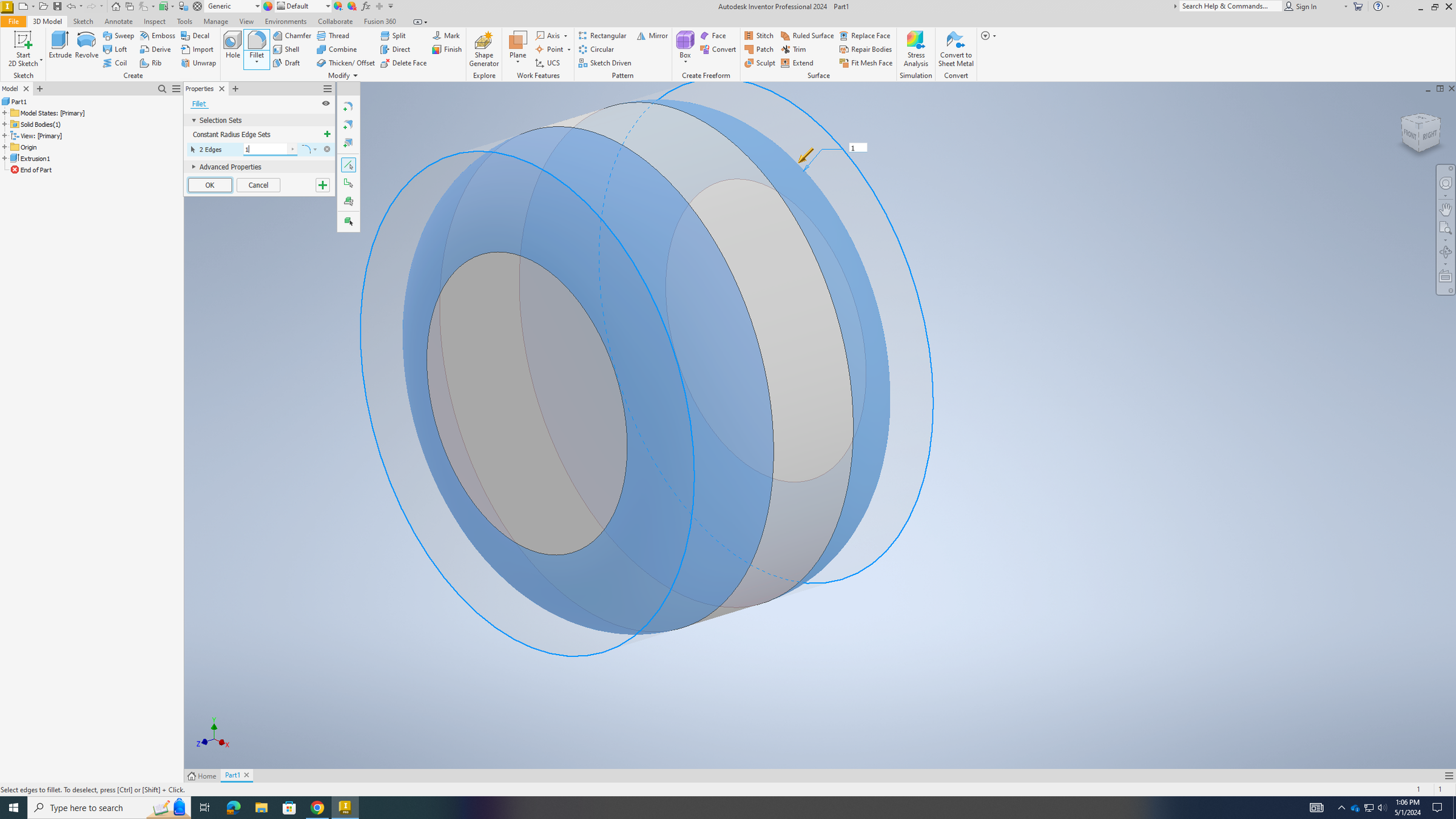 How to Make a 5 Inch Wheel in Autodesk Inventor : 12 Steps - Instructables