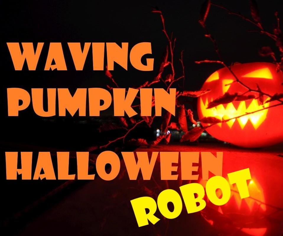 Waving Pumpkin Halloween Robot