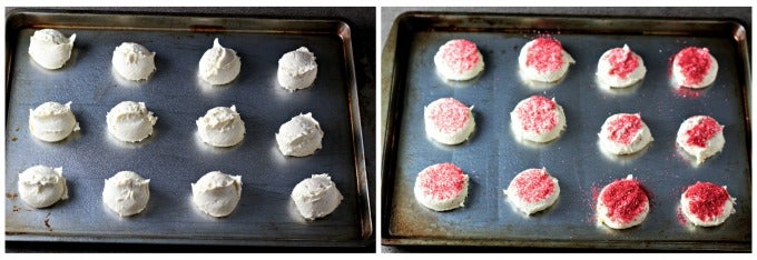 Drop Onto Sheet Pans and Flatten Withthe Bottom of a Glass Dipped in Sugar.