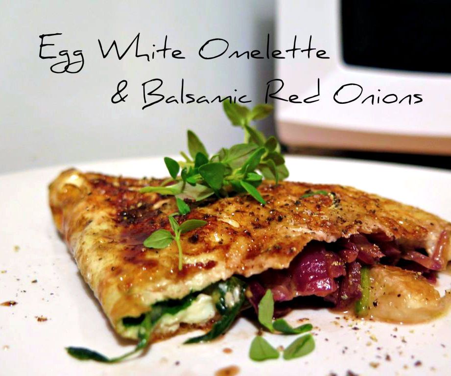 Egg White Omelette With Balsamic Red Onions
