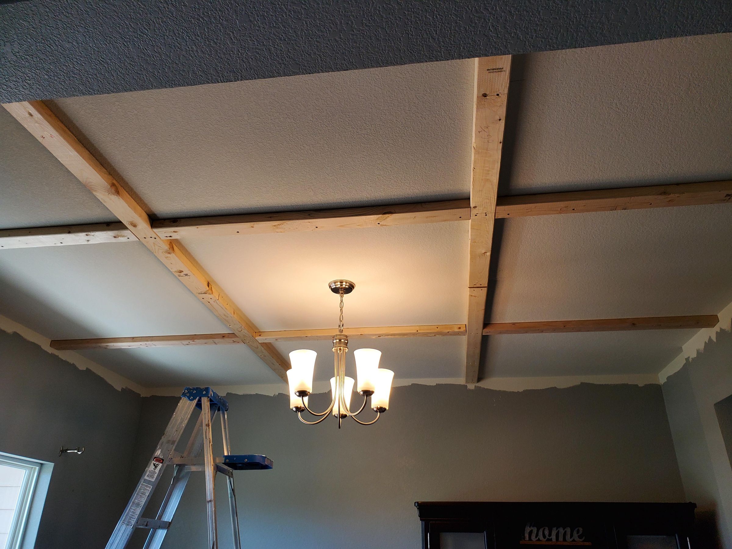 Coffered Ceiling DIY Demo Finish Carpentry 7 Steps (with Pictures