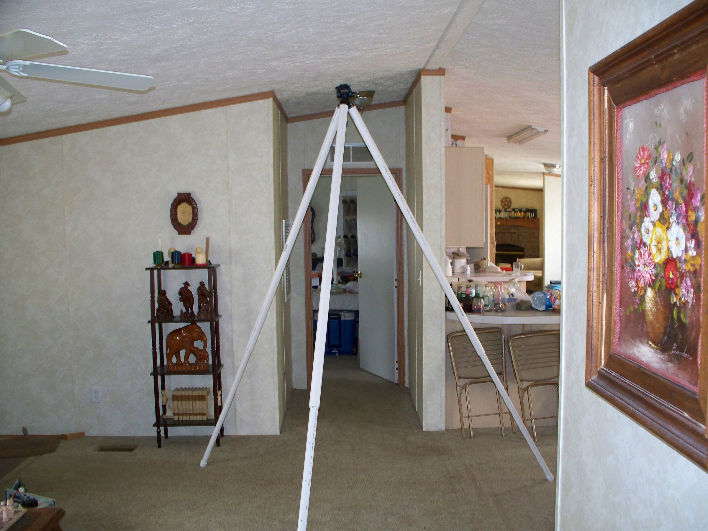 A giant camera tripod on the cheap