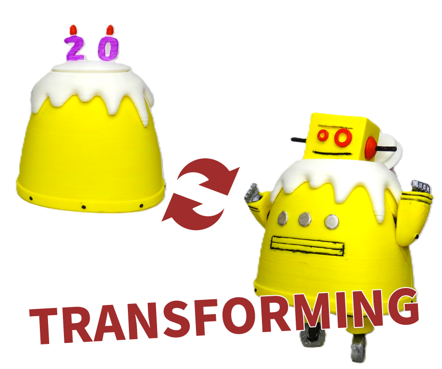 Transformable Instructables Robot Cake