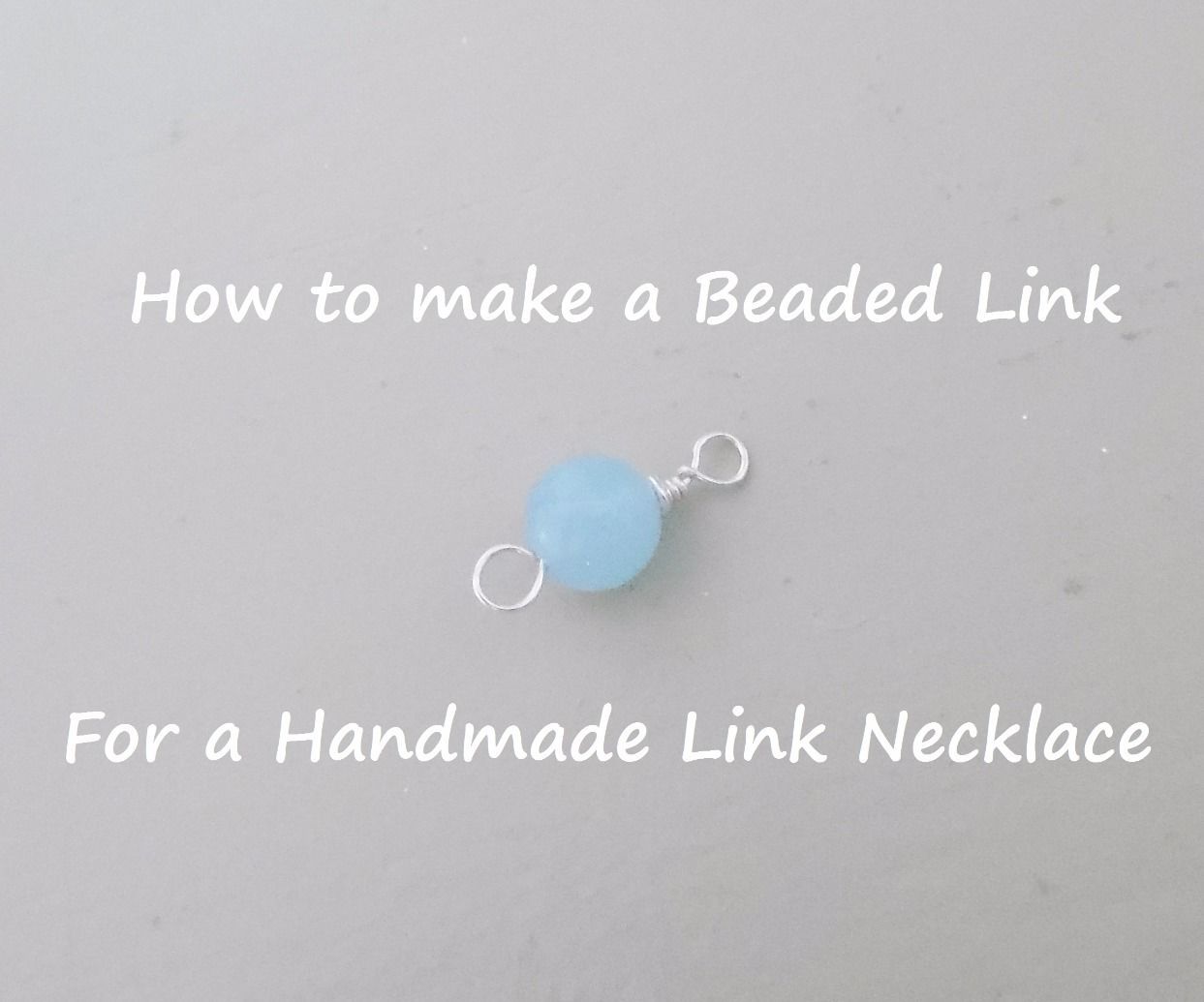 DIY How to make a Beaded Link for Necklace