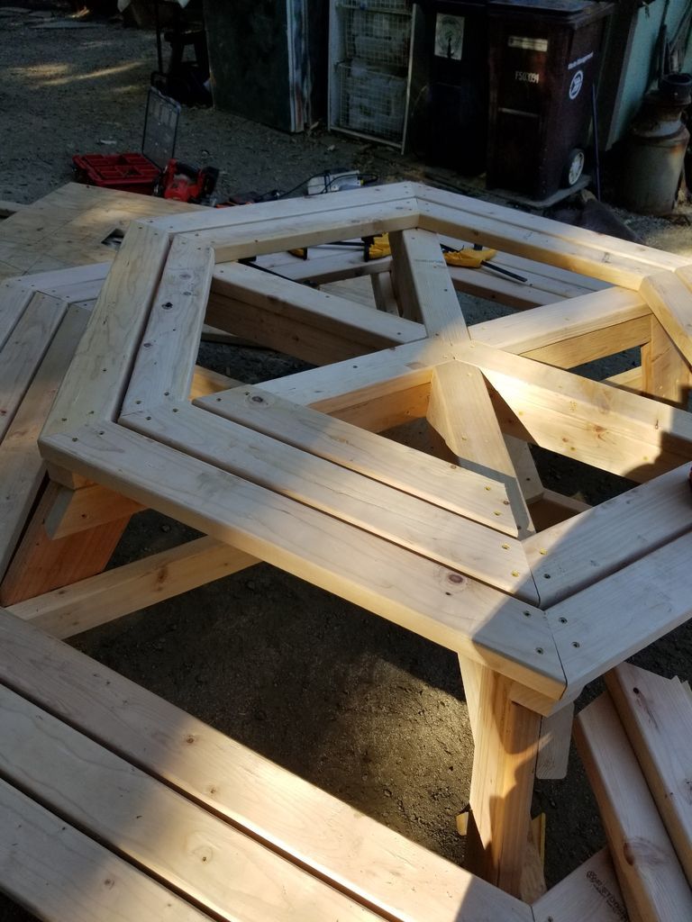 How to Build a Hexagonal Picnic Table 18 Steps (with Pictures)