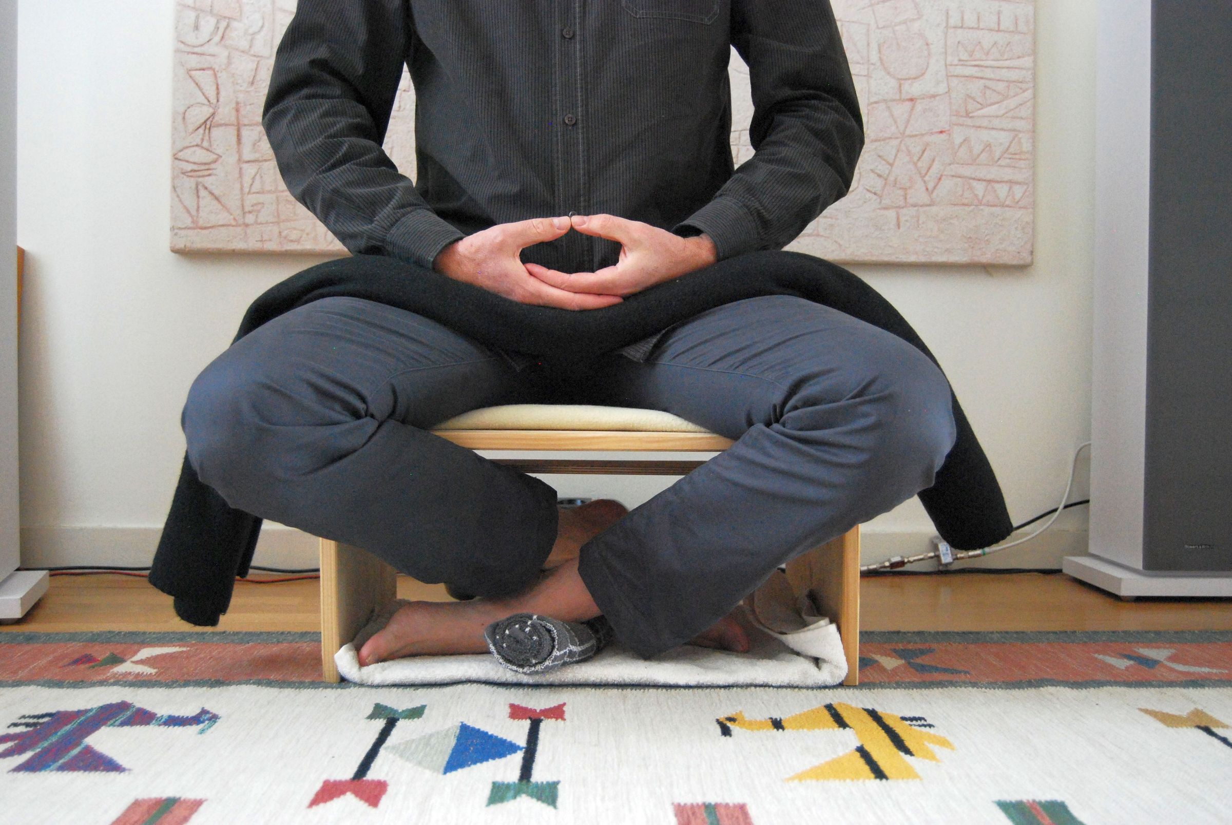 Estleys Meditation Bench, Bamboo Meditation Stool, Folding - View #9