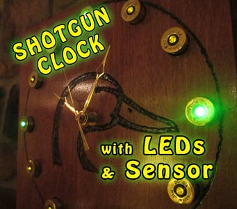 Shotgun Shell Light Sensor Clock