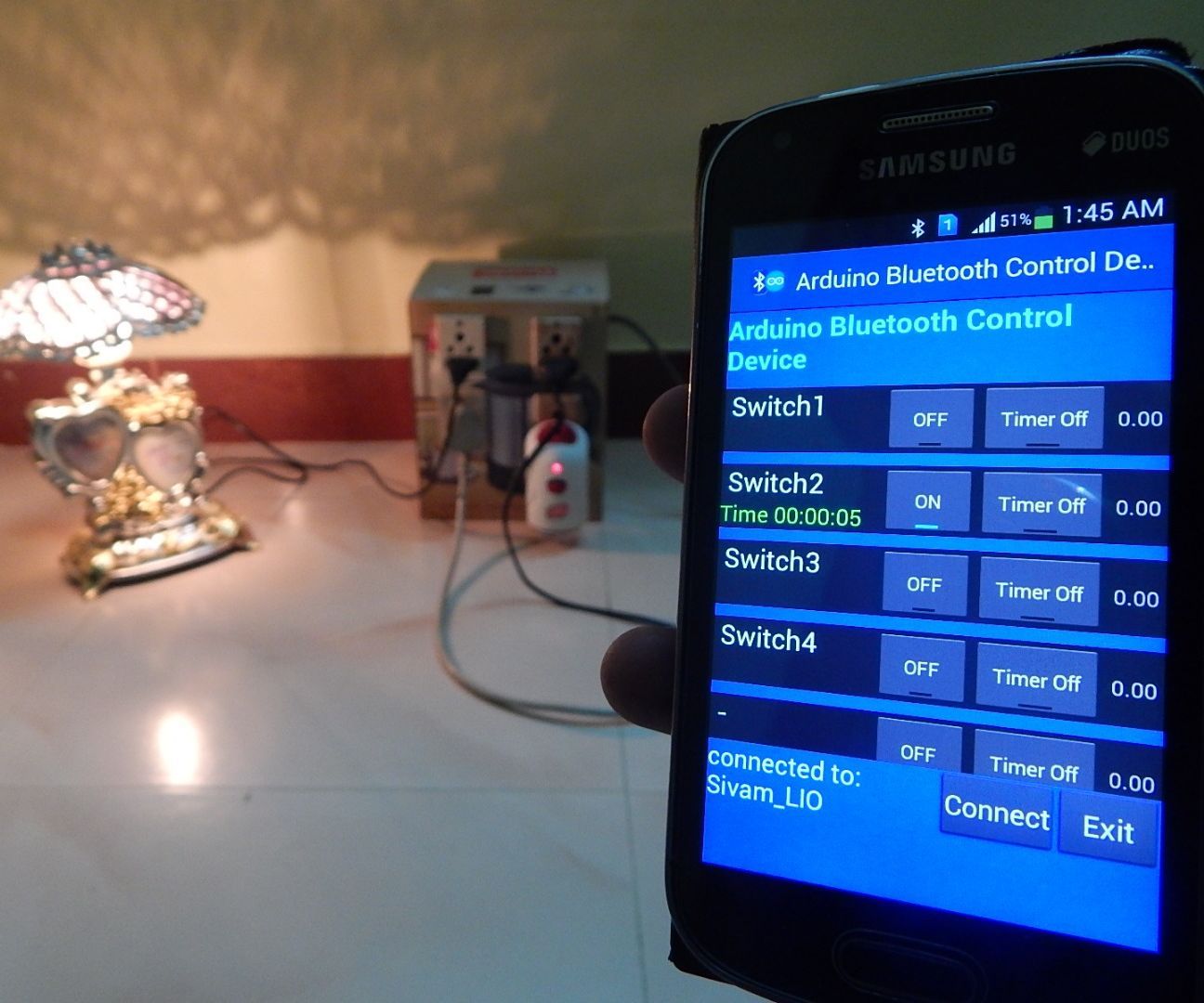 Linkit One BT- Power Box With Timer Using Android