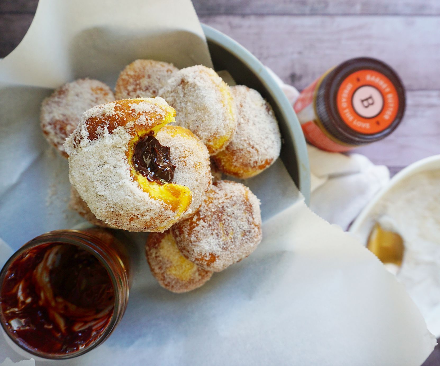 Gluten-free Chocolate Filled Pumpkin Donuts