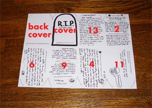 Tombstone Shaped Zine