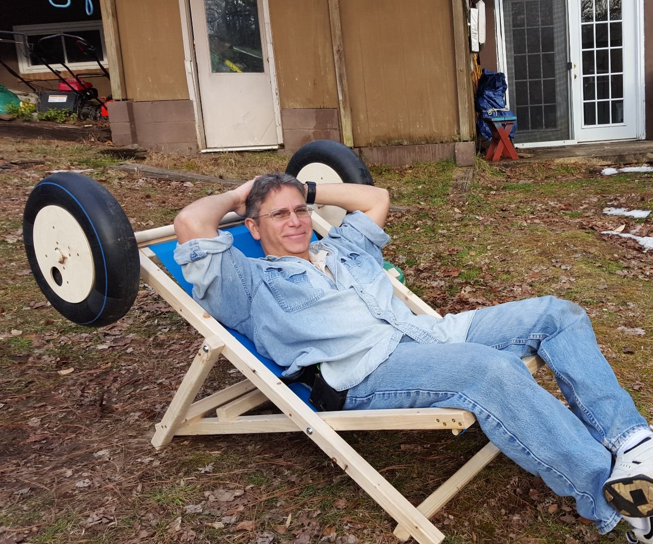 Beach Chair Cart - a Rolling Sling Chair