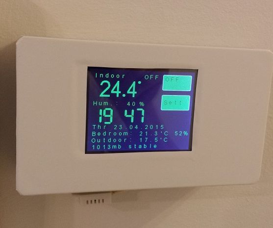 ESP8266 WiFi Touch Screen Thermostat