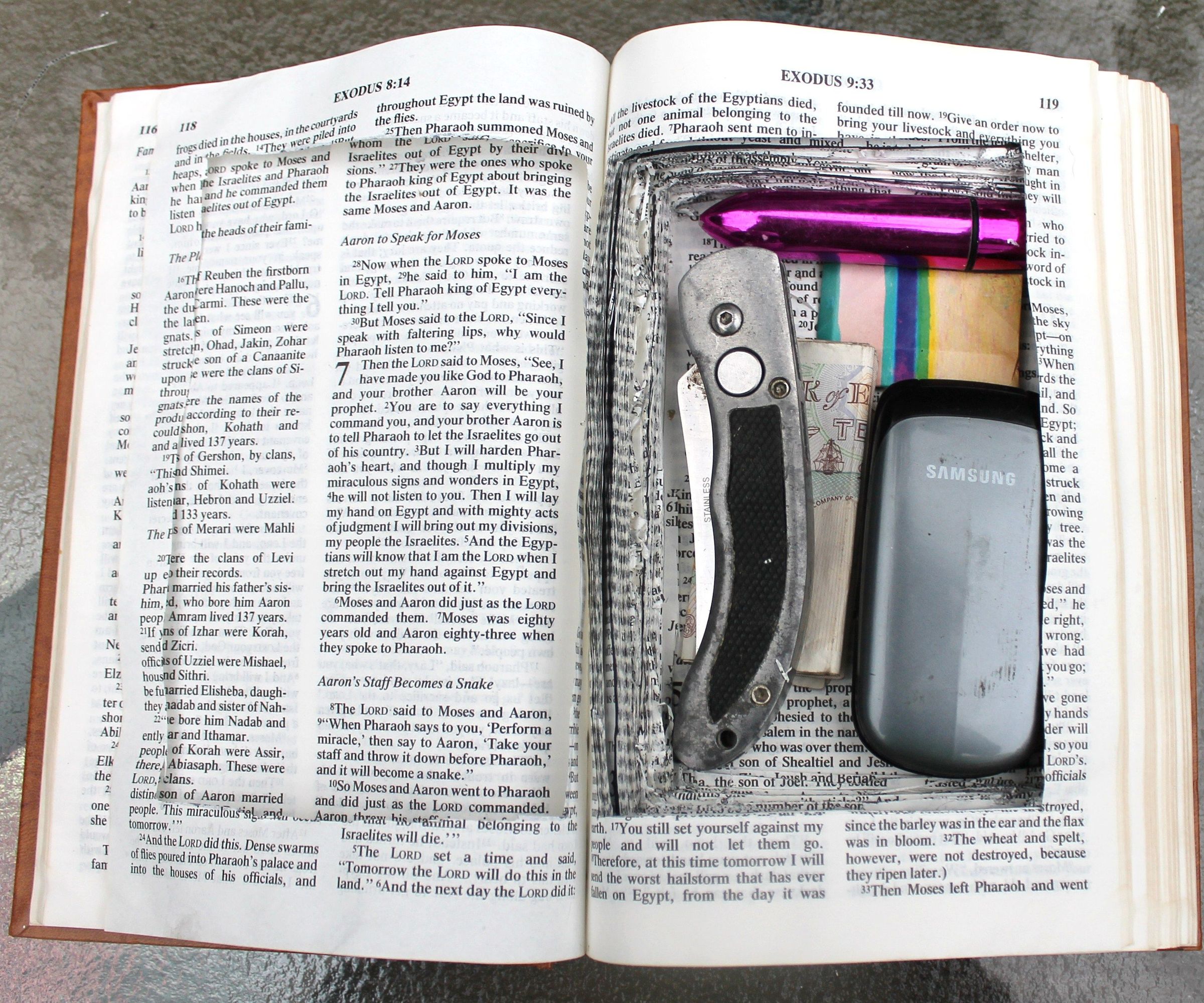 Secret Bible Compartment.
