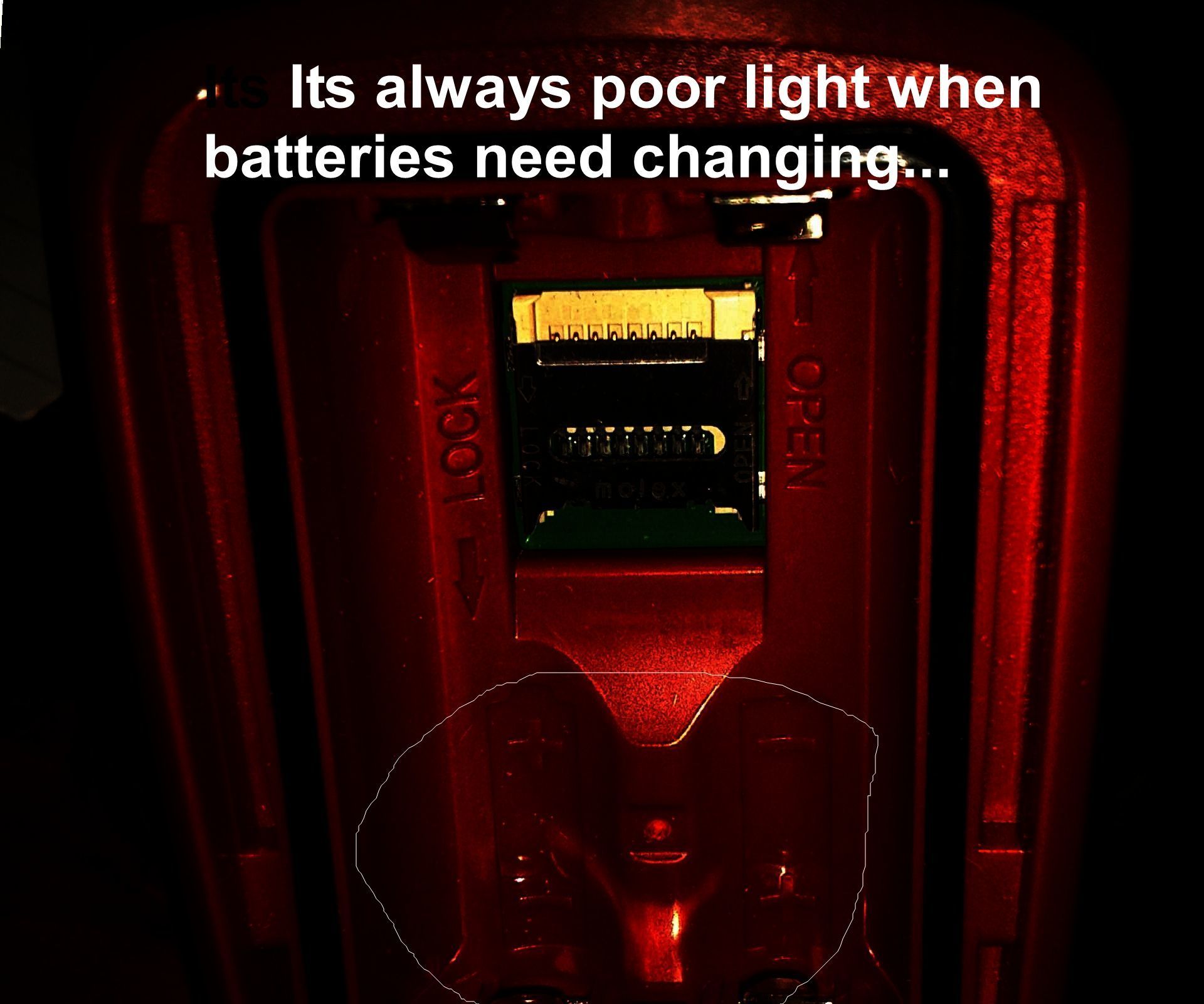 Changing Device Batteries in In the Dark..
