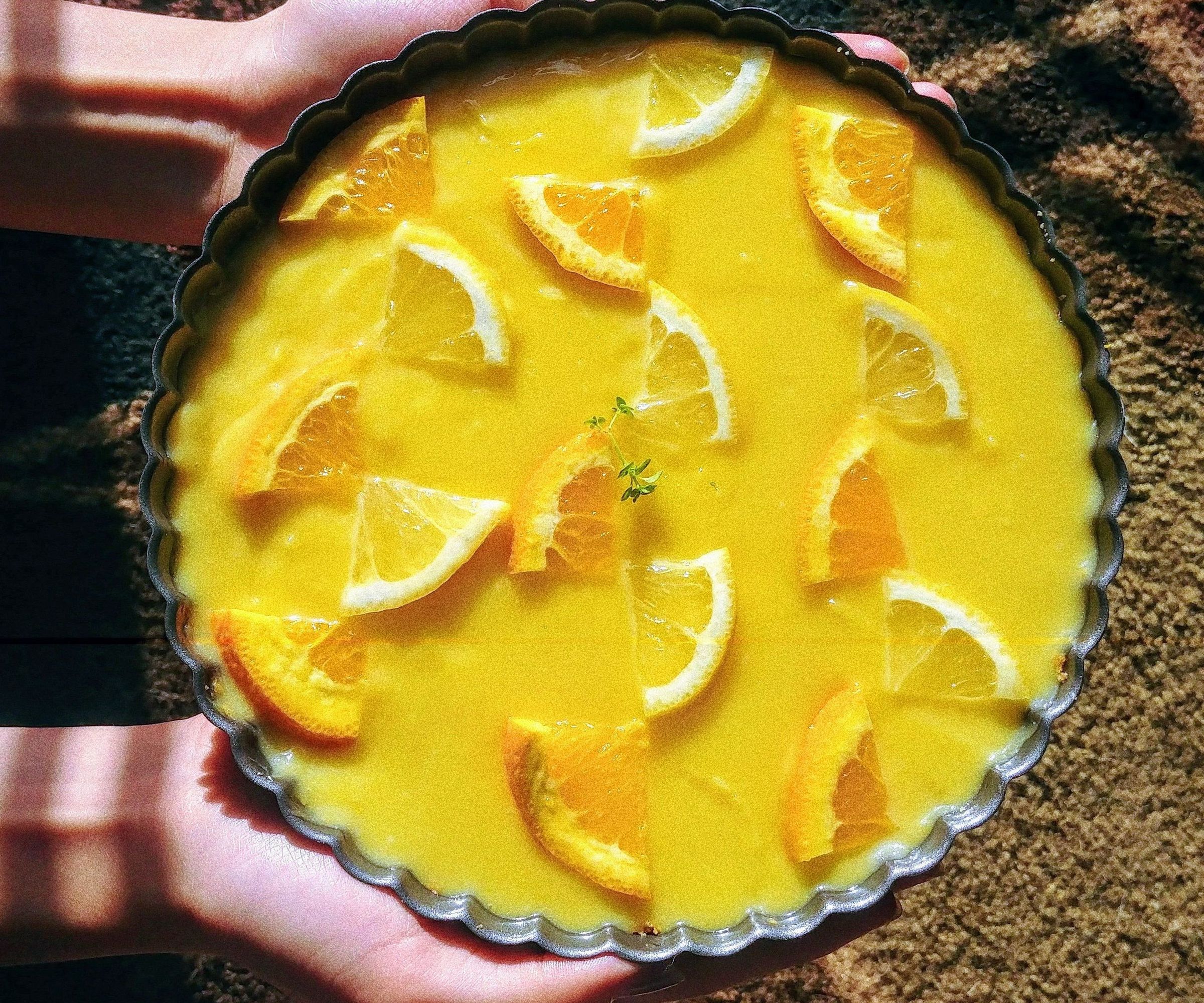 Geometric Lemon Tart