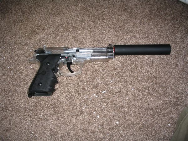 Co2 Airsoft Silencer With Smoke FX