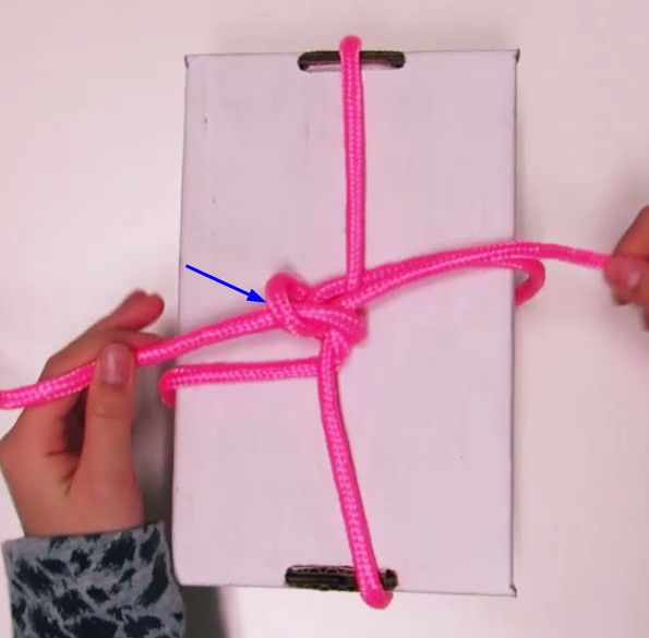 how to tie a box with rope