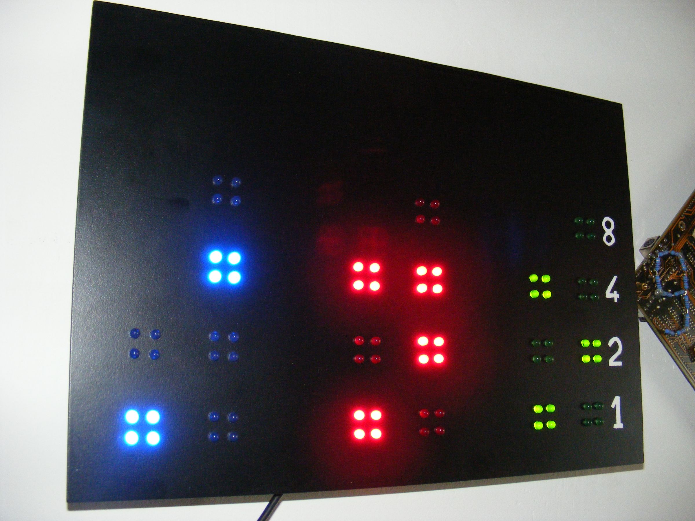 Wall Binary Clock (80 LEDs)