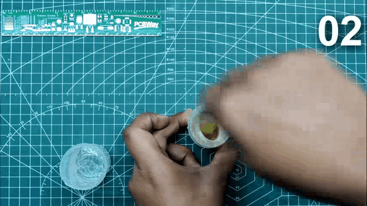 Potting Process- Mixing the Epoxy